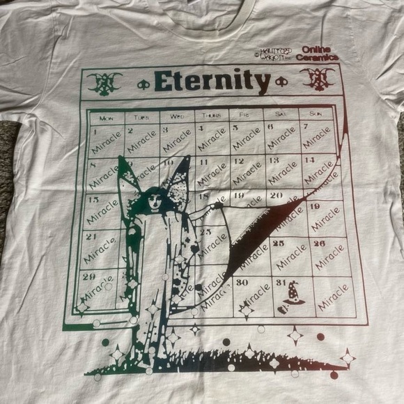 Online Ceramics Shirt Men XL White Chart Miracle Streetwear Short Sleeve Graphic - Picture 2 of 7